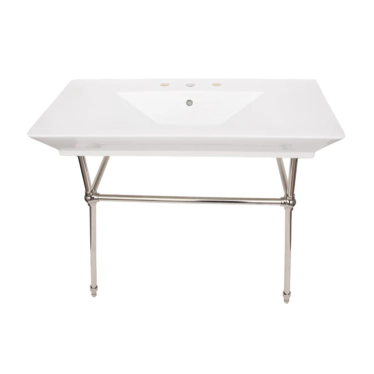 Console Sink Opulence His 39-1/2 Inch 8 Inch Spread Rectangle White/Polished Chrome - Frankwebs