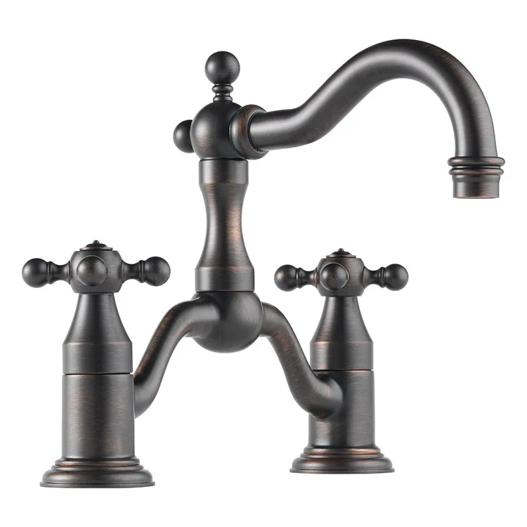 Tresa Two Handle Widespread Bridge Bathroom Faucet with Cross Handles - Frankwebs