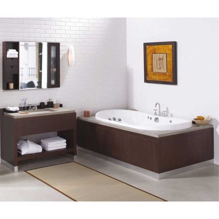 Tub Living 60 x 41-3/4 x 23-3/8 Inch Drop-in with Hydromax Center White Acrylic - Frankwebs