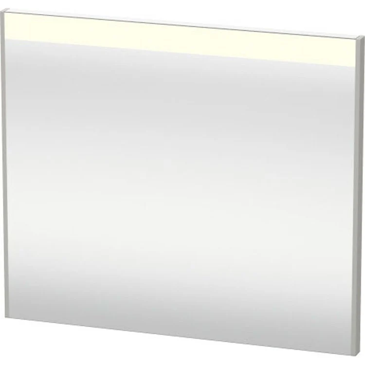Mirror Brioso 27-1/2 x 32-1/4 Inch White High Gloss with Lighting Rectangle 1-3/8 Inch - Frankwebs