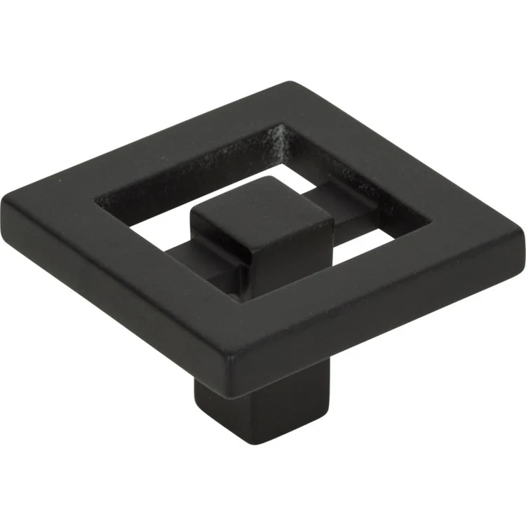 Knob Atlas Nobu Square Matte Black Zinc Alloy 1-3/8 Inch - Frankwebs