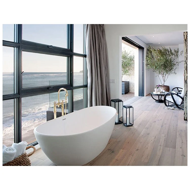 Air Tub Elise 63 x 32 Inch Freestanding with Integral Pedestal Center White Matte Oval Sculpturestone 74 Gallons 21-1/2 Inch - Frankwebs