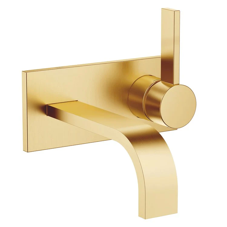 Lavatory Faucet MEM Mixer Wall Mount with Cover Plate 1 Lever ADA WaterSense Brushed Durabrass 1.2 Gallons per Minute Less Drain 2 Hole - Frankwebs