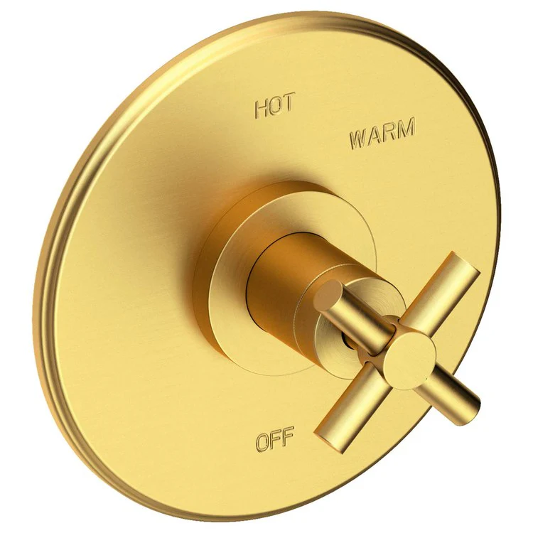 Pressure Balance Valve Trim East Linear Round 1 Cross Midnight Chrome ADA Depth 3-3/7 Inch - Frankwebs