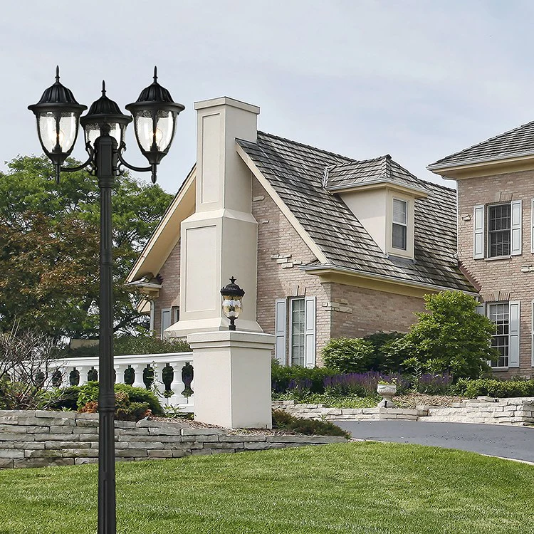 Central Square Three-Light Outdoor Post Lamp - Frankwebs