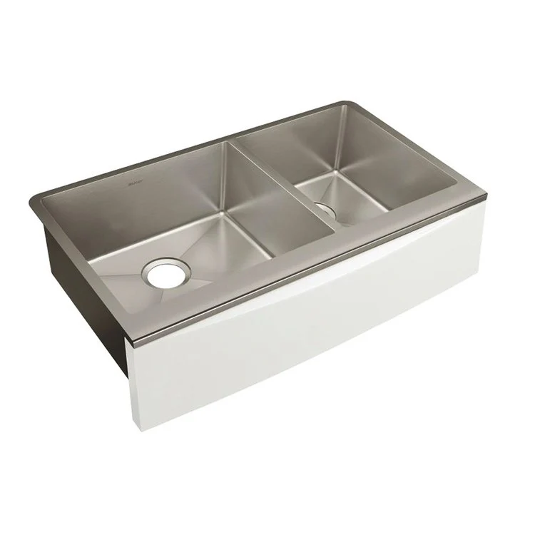 Kitchen Sink Crosstown 36 x 20.25 Inch Double Bowl Polished Satin Farmhouse - Frankwebs