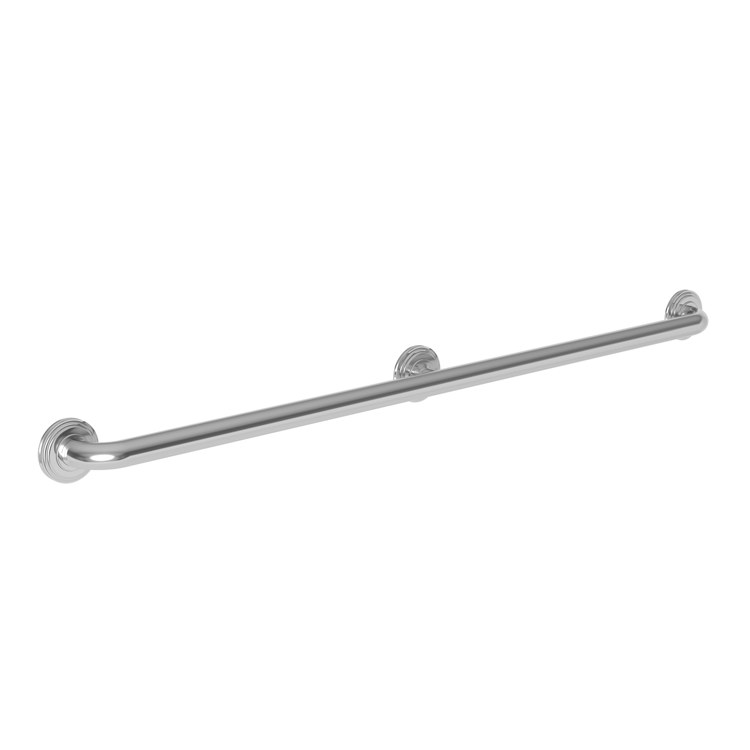 Grab Bar Miro 42 Inch 3 Post Round Plate Polished Chrome ADA Wall Mount Brass - Frankwebs