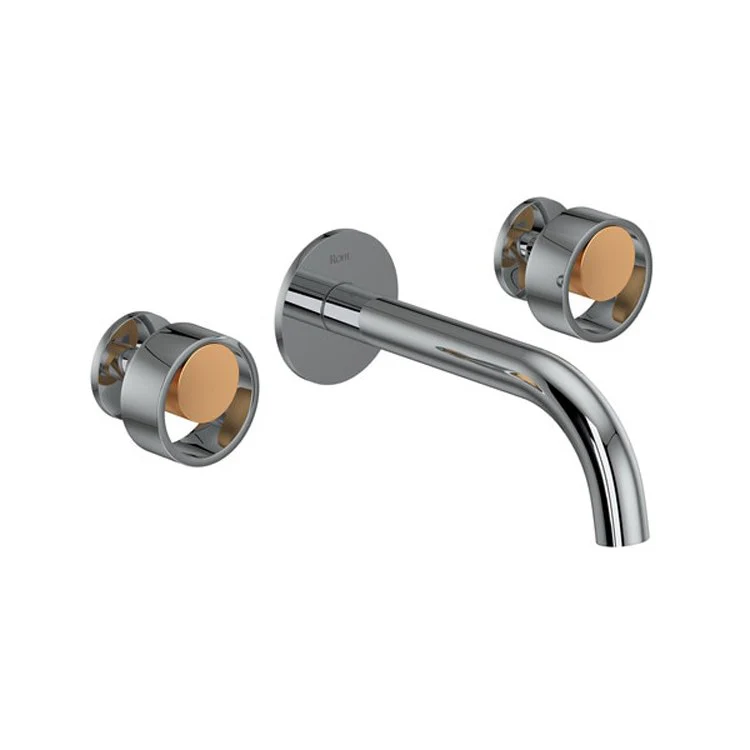 Lavatory Faucet Eclissi Wall Mount 2 Circular Satin Nickel 1.2 Gallons per Minute 7-3/4 Inch - Frankwebs