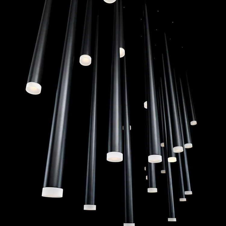 Cascade 23-Light LED Etched Glass Linear Chandelier 3500K - Frankwebs