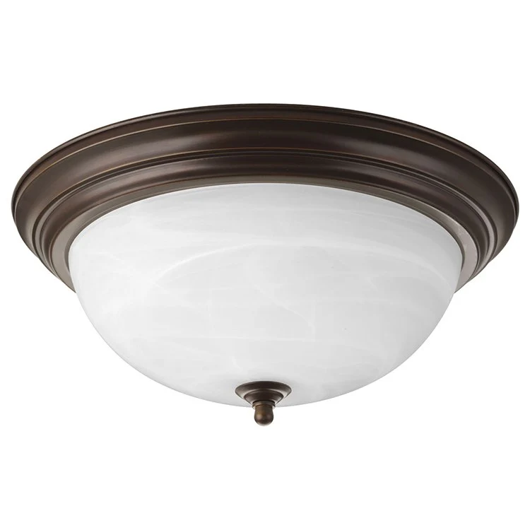 Melon Three-Light Flush Mount Ceiling Light with Alabaster Glass - Frankwebs