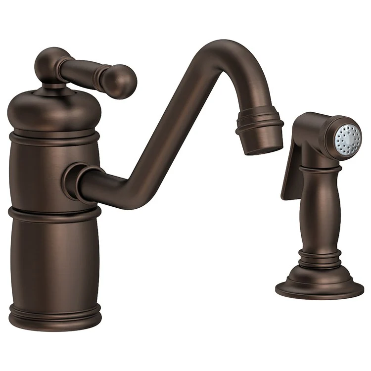 Kitchen Faucet Nadya 1 Lever ADA Antique Nickel Pull Out Sidespray Spout Height 5-11/16 Inch Spout Reach 9-11/16 Inch 1.8 Gallons per Minute - Frankwebs