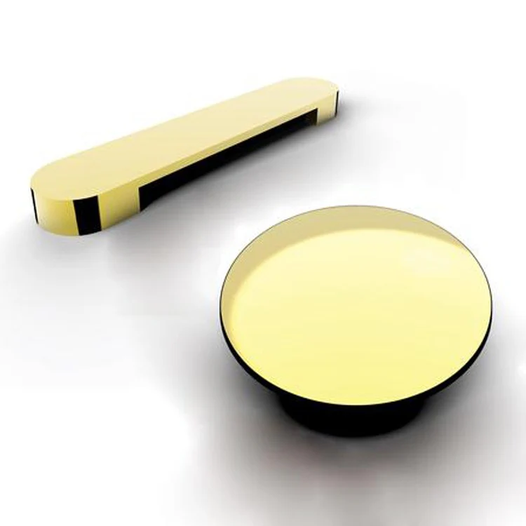 Freestanding Tub Wilshire Soaking Round Acrylic White/Polished Brass Drain and Overflow Covers No Faucet Holes - Frankwebs