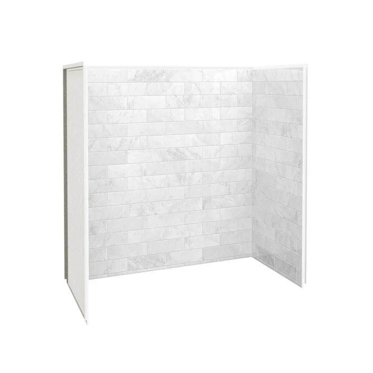 Shower Wall Utile 60 x 30 x 60 Inch Carrara Composite - Frankwebs