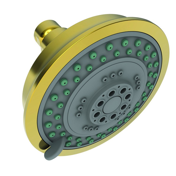 Showerhead Newport Bath 3 Function Antique Brass 4-2/7 Inch 1.8 Gallons per Minute Spray/Rain/Massage - Frankwebs