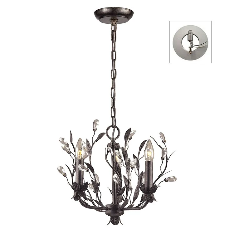 Circeo Three-Light Chandelier with Recessed Light Kit - Frankwebs