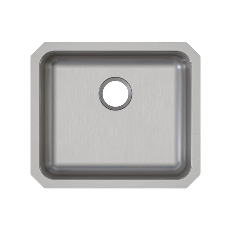 Kitchen Sink Lustertone Classic 21.5 x 18.5 Inch Single Bowl ADA Lustrous Satin Undermount Rectangle Drain Location Rear Center Depth 4-3/8 Inch Bottom Only Pads - Frankwebs