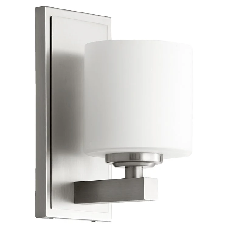 Signature Cylinder Single-Light Bathroom Wall Sconce with Opal Glass Shade - Frankwebs