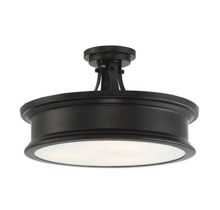 Watkins Three-Light Semi-Flush Mount Ceiling Fixture - Frankwebs