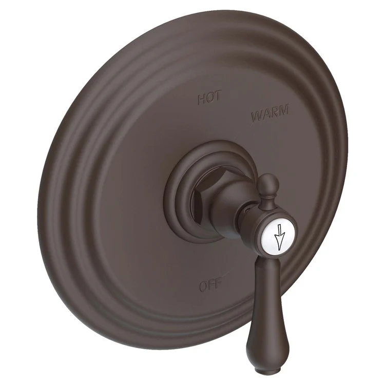 Pressure Balance Valve Trim Chesterfield Round 1 Lever Antique Brass ADA Depth 3-2/3 Inch - Frankwebs