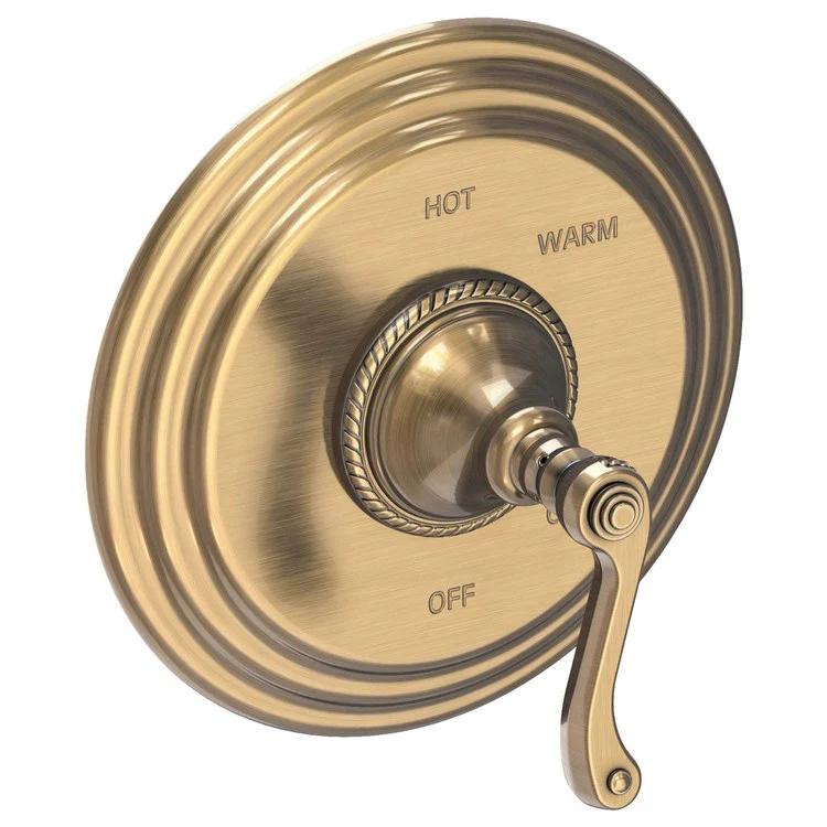 Pressure Balance Valve Trim Amisa Round 1 Lever Antique Brass ADA Depth 4-1/7 Inch - Frankwebs