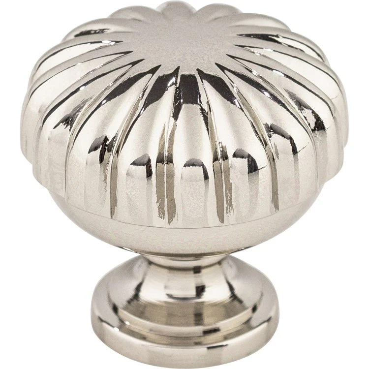 Knob Asbury Melon Round Brushed Satin Nickel Zinc Alloy 1-1/4 Inch 1-1/5 Inch - Frankwebs