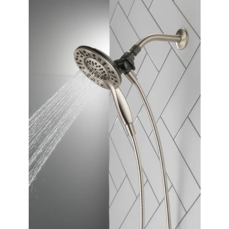 Handshower Combination Universal Showering Components In2ition 2-In-1 Satin Nickel 4 Function 1.75 Gallons per Minute - Frankwebs