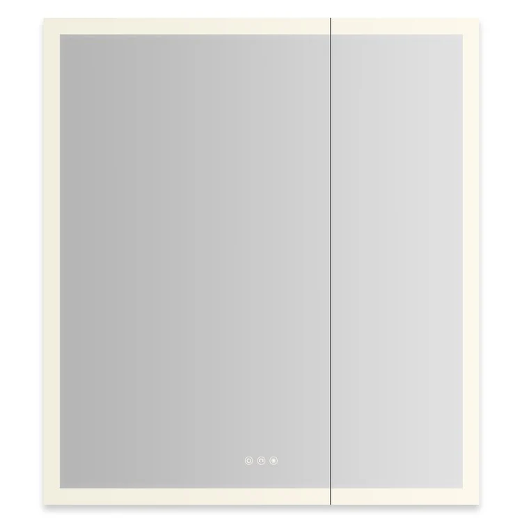 Medicine Cabinet AIO 36 x 40 Inch with Perimeter Lighting 2 Doors Triple Mirror Left Hinge - Frankwebs