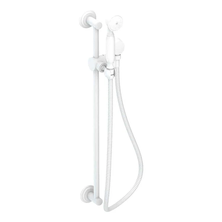 Handshower Set Tub and Shower with Slidebar Matte White 1 Function 1.8 Gallons per Minute - Frankwebs