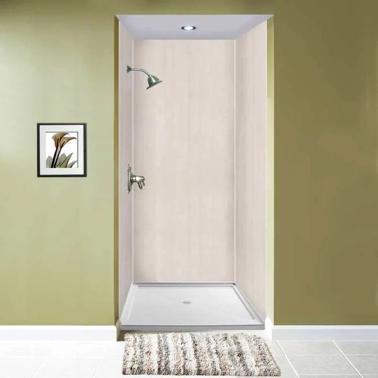 Shower Wall Expressions Single Panel Bleached Oak 48 x 96 Inch for Tub and Shower - Frankwebs