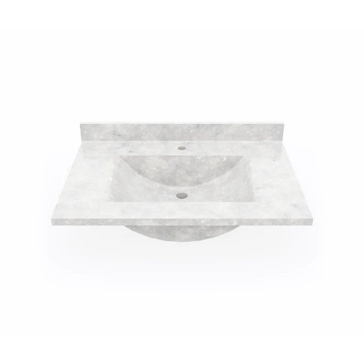 Vanity Top Contour Single Bowl 31 x 22 Inch ADA Ice Swanstone - Frankwebs