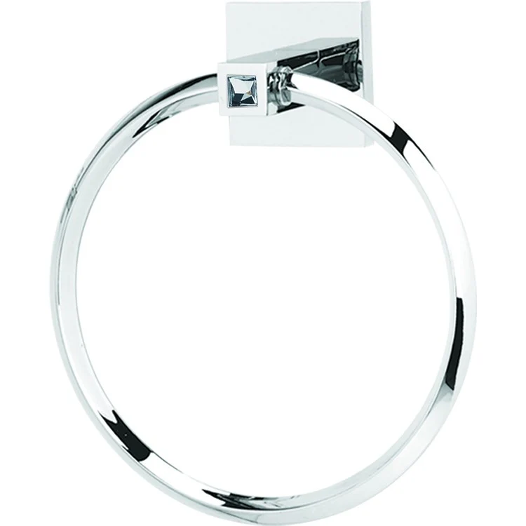 Towel Ring Contemporary II Crystal Bath 6 Inch Satin Nickel Brass 2-3/8 Inch - Frankwebs