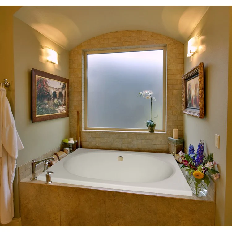 Soaking Tub Designer Collection Fuji 60 x 40 Inch Tub Only Tub Only Center Biscuit Acrylic - Frankwebs