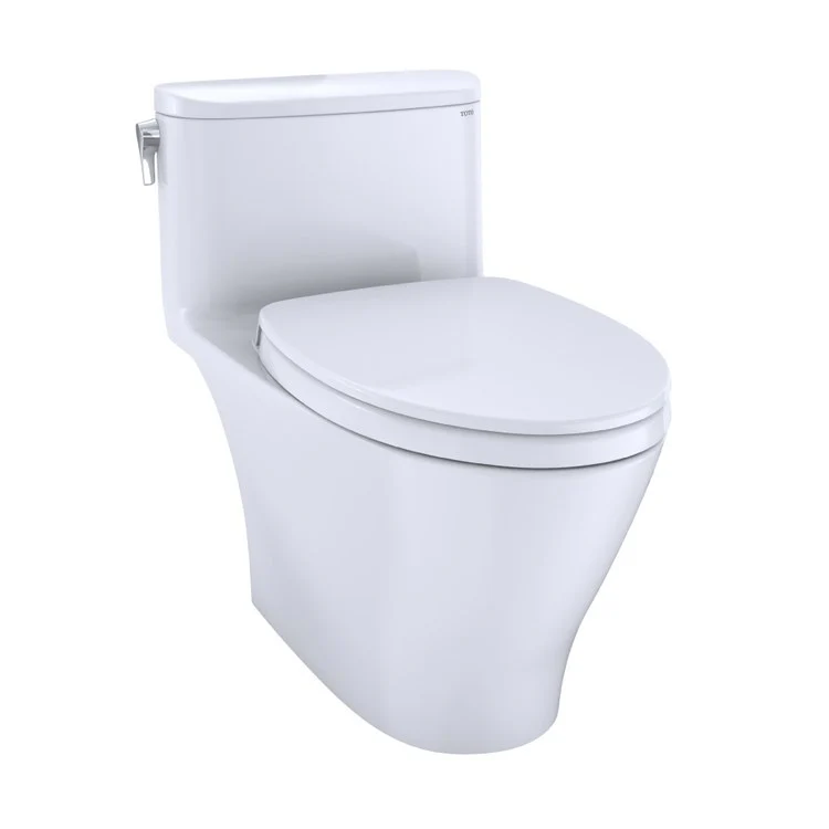Toilet Nexus 1 Pieces Universal Height Washlet Ready Cotton Elongated ADA 27 Inch 1.28 Gallons per Flush Left Hand Chrome Soft Close - Frankwebs