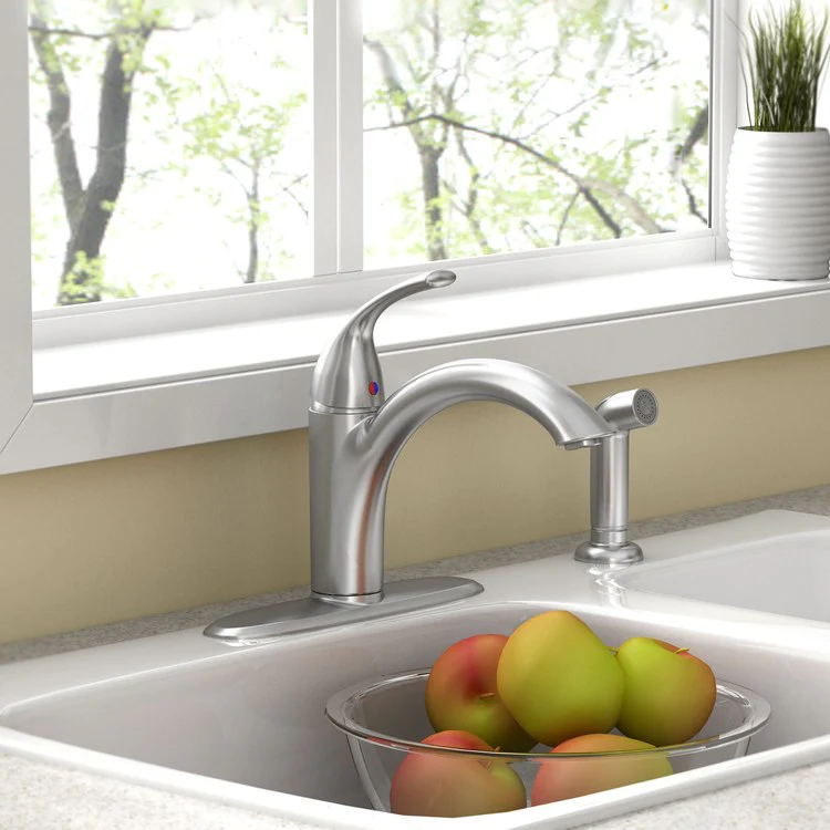 Quince Single Handle Kitchen Faucet with Side Sprayer 2.2 GPM - Frankwebs