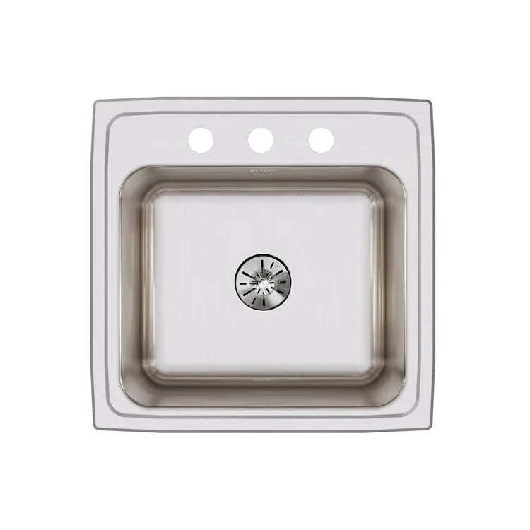Laundry Sink Lustertone Classic 19.5 x 19 Inch Single Bowl Perfect Drain 3 Hole Lustrous Satin Drop-In - Frankwebs