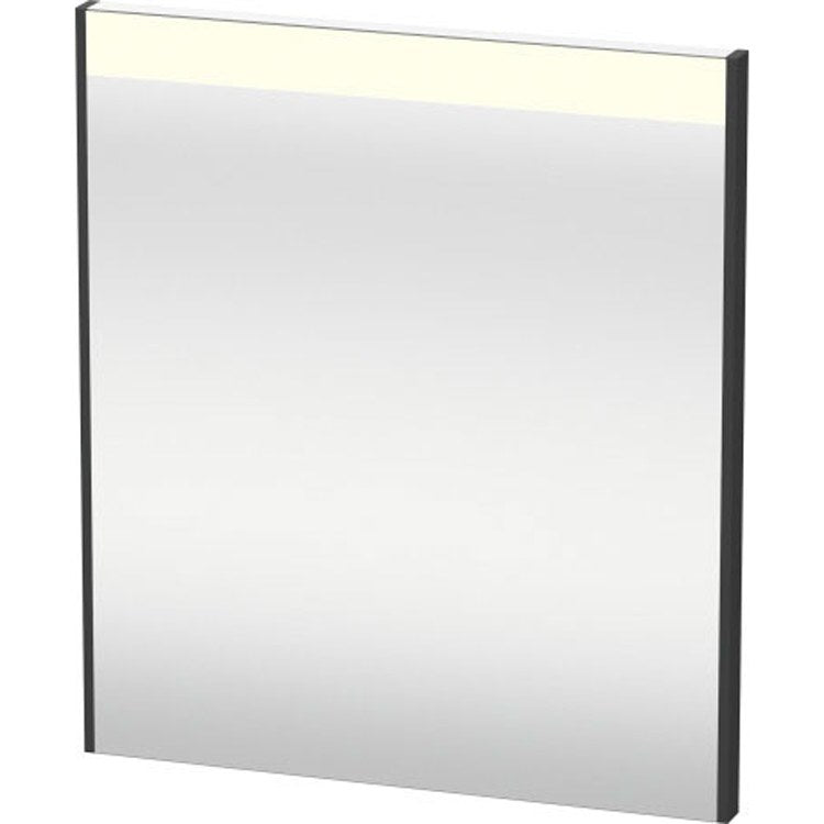 Mirror Brioso 27-1/2 x 24-3/8 Inch Natural Walnut with Lighting Rectangle 1-3/4 Inch - Frankwebs