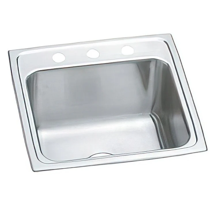 Laundry Sink Pursuit 19.5 x 19 Inch Single Bowl 3 Hole Lustrous Satin Drop-In - Frankwebs