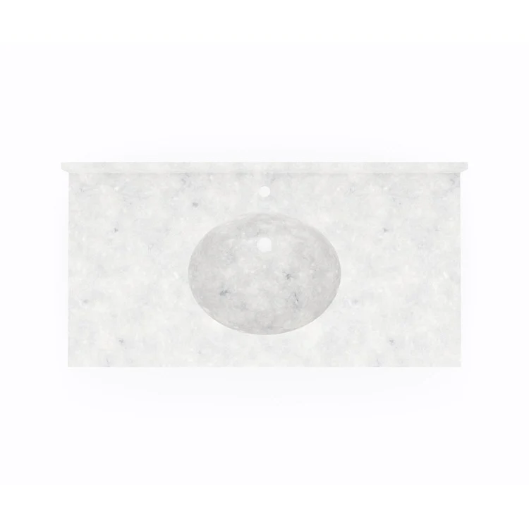 Vanity Top Ellipse 43 x 22 Inch ADA Ice Swanstone 3 Hole - Frankwebs