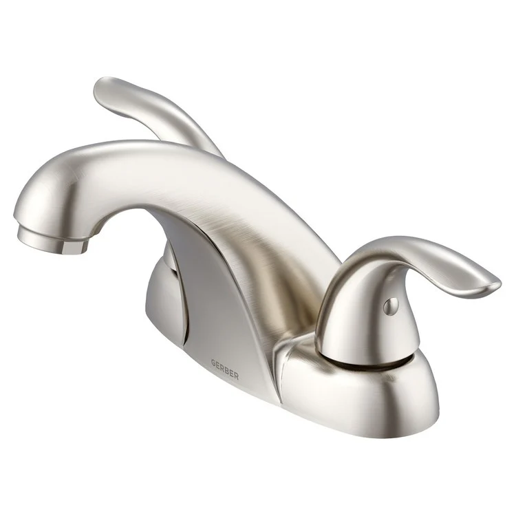 Lavatory Faucet Viper Centerset 4 Inch Spread 2 Lever ADA Brushed Nickel 1.2 Gallons per Minute Metal Touch Down - Frankwebs