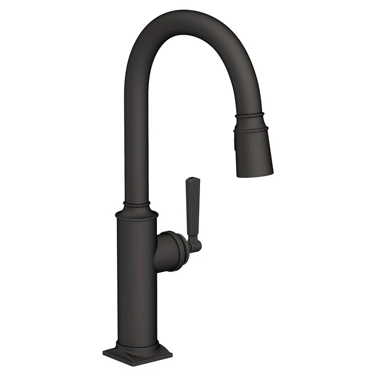 Kitchen Faucet Adams 1 Lever ADA Flat Black Pull Down Spout Height 10-1/2 Inch 1.8 Gallons per Minute - Frankwebs