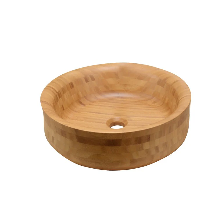 Lavatory Sink Grenada 16-1/2 Inch Round Bamboo - Frankwebs