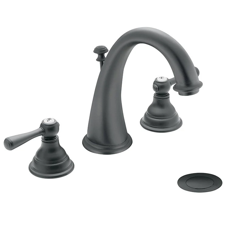 Kingsley Two Handle High-Arc Widespread Bathroom Faucet with Drain - Frankwebs
