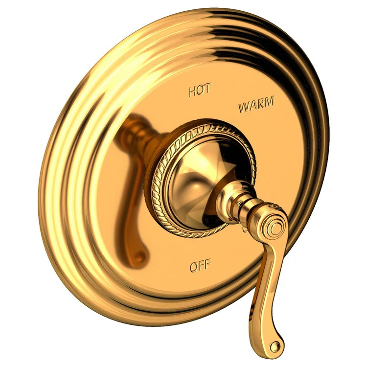 Pressure Balance Valve Trim Amisa Round 1 Lever Antique Brass ADA Depth 4-1/7 Inch - Frankwebs