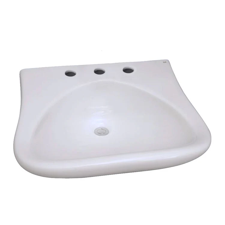 Lavatory Sink Bella Wall Hung 24 Inch 8 Inch Spread White - Frankwebs