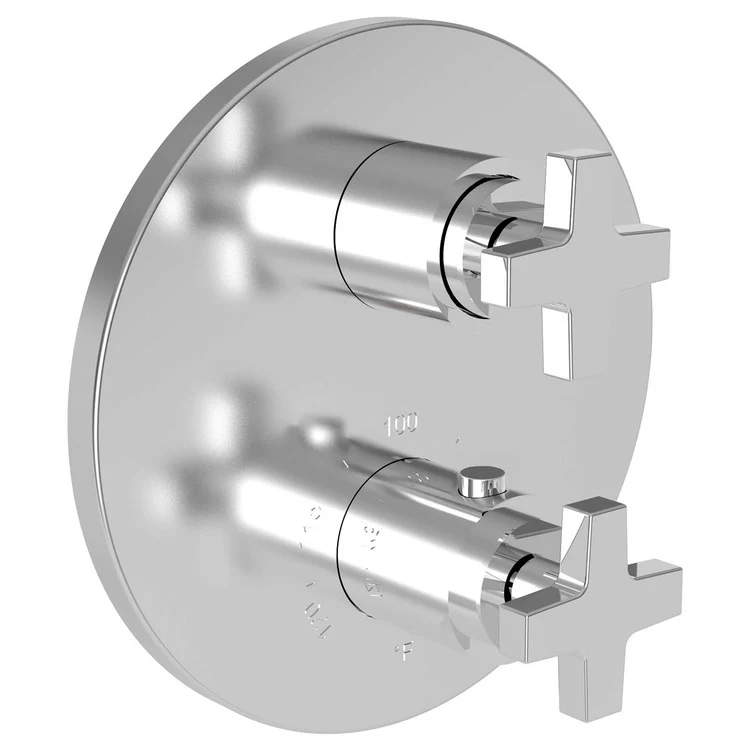 Thermostatic Trim Dorrance Round Plate 2 Cross Stainless Steel PVD ADA for Luxtherm 1/2 Inch Rough Valve Face Plate Diverter and Temperature-Adjust Handles Brass - Frankwebs