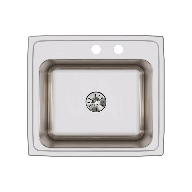 Kitchen Sink Lustertone Classic 22 x 19.5 Inch Single Bowl with Perfect Drain MR2 Hole Lustrous Satin Drop-In - Frankwebs