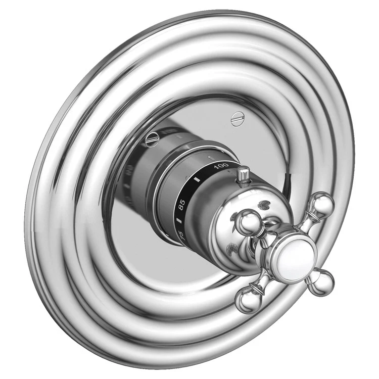 Astor Round Thermostatic Valve Trim with Cross Handle - Frankwebs