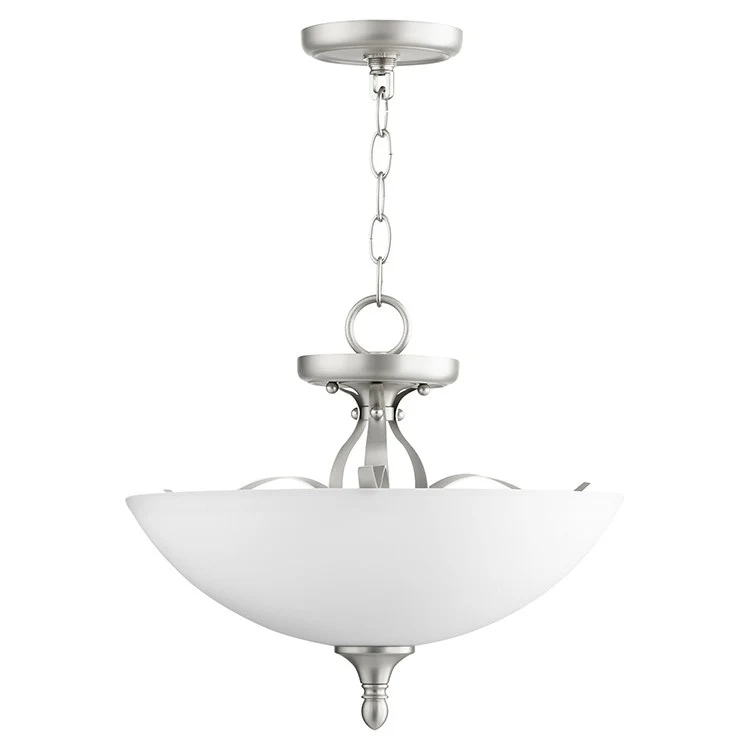 Jardin Three-Light Convertible Semi-Flush Mount Ceiling Fixture/Pendant - Frankwebs