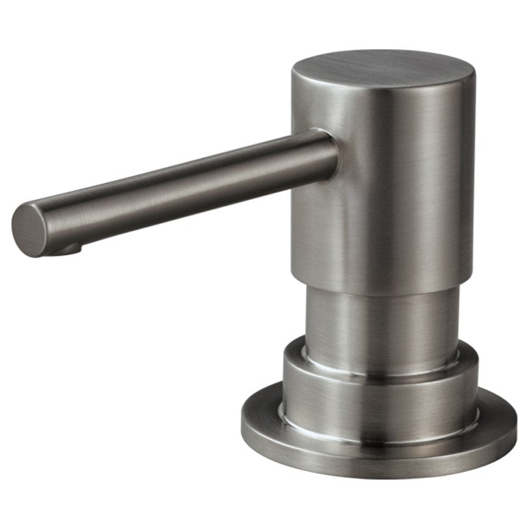 Soap Dispenser Solna Matte White Deck Mount Plastic Brass Pump - Frankwebs