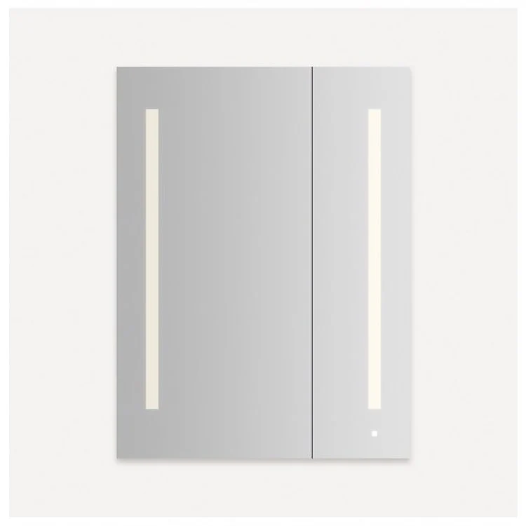 Medicine Cabinet AiO 30W x 40H x 4D Inch 2 Doors Mirror Flat Top Aluminum Yes Left Hand Side Recessed/Surface Warm White LUM Lighting Audio 2700 Kelvin - Frankwebs